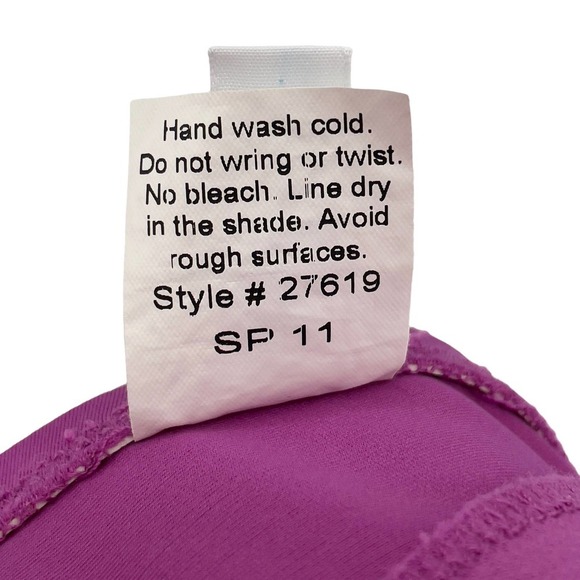 J. Crew Swimsuit Bikini Top Swim Skirt Bottoms Purple Color Block | 32D / Small - Picture 7 of 12